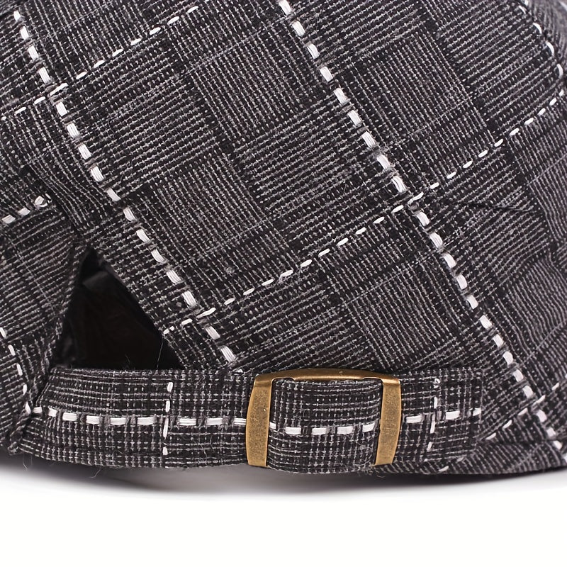 Men'S and Women'S Stylish Check Pattern Beanie Hat - Packable, Hand Washable, Autumn & Spring Fashion Cap, Autumn Fashion Cap | Check Pattern Beanie | Packable Hat