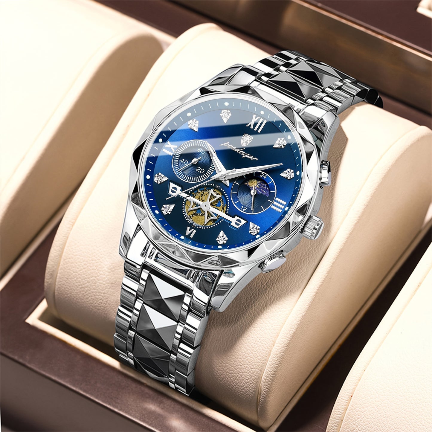 New Luxury Brand Waterproof Stainless Steel Women's And Men's Waterproof Watch, Leisure And Business Multifunctional Chronograph, Best Men's And Women's Gift Watch
