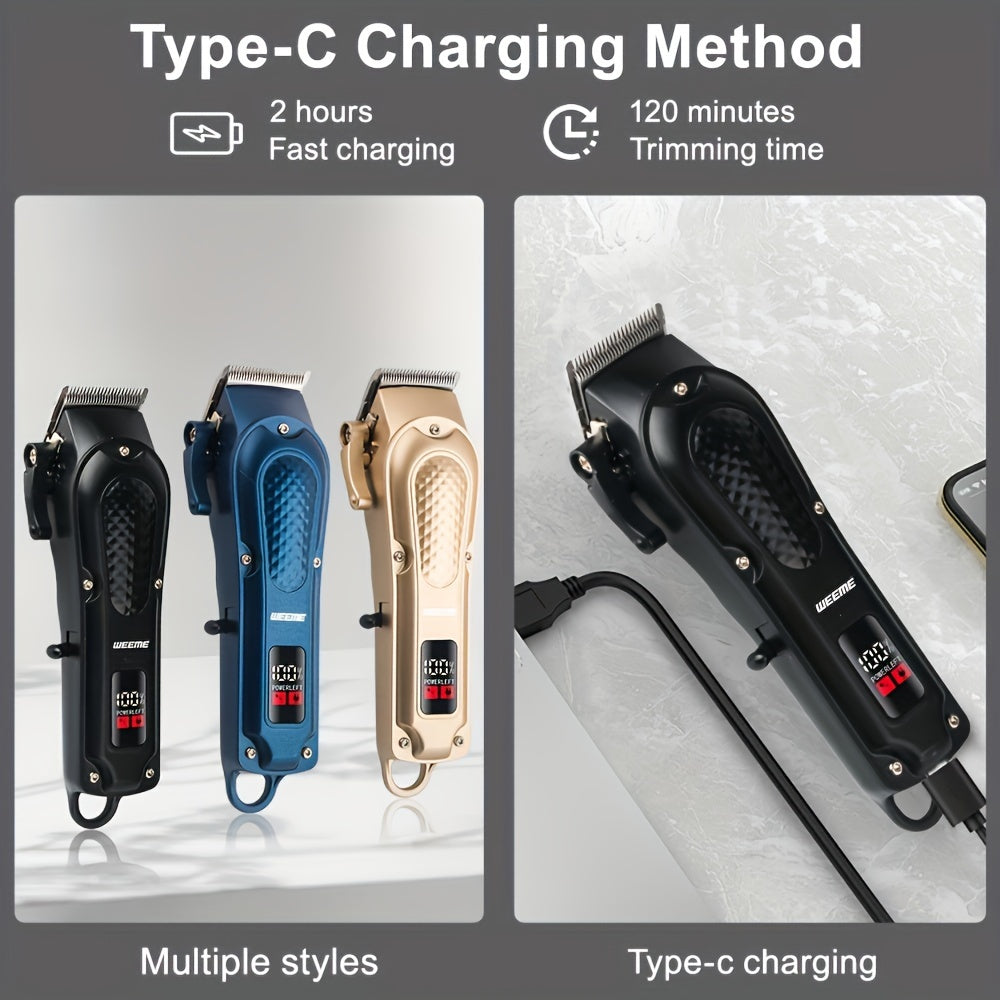 WEEME Men's Exclusive Electric Hair Clipper, Convenient for Car Travel and Carry, USB Fast Charging, Essential for Handsome Men, Holiday Gifts, Birthday Gifts, Give to Friends or Family Members, Easy Styling, Father's Day Gif