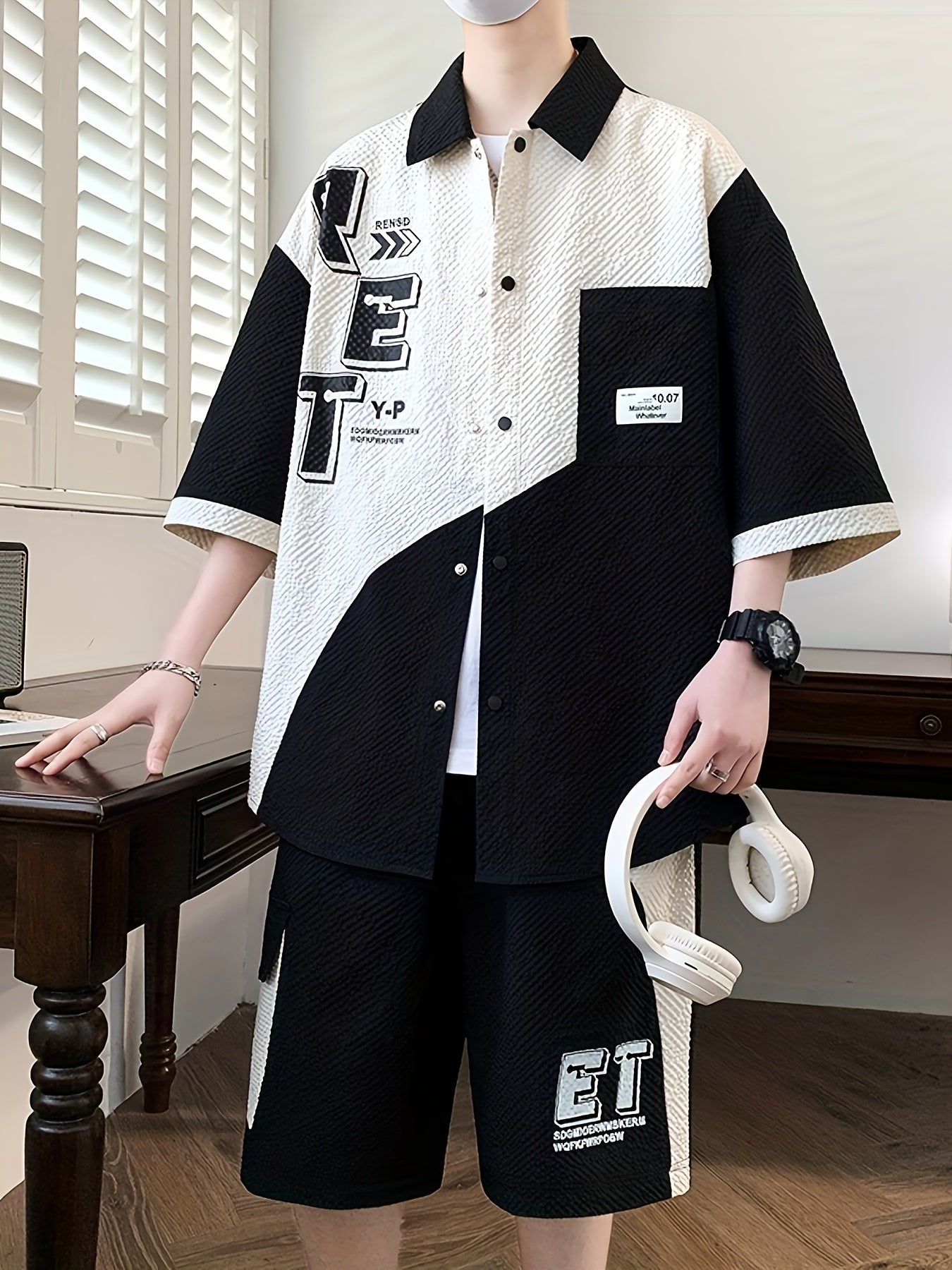 Men'S Casual 2pcs Summer Short Sleeve Short Pants Set, Men'S Sports Clothing, Casual Clothing, Youth Clothing, Men'S Casual Sports Clothing, Fashionable Holiday Clothing, Exercise Clothing, Summer Casual Clothing