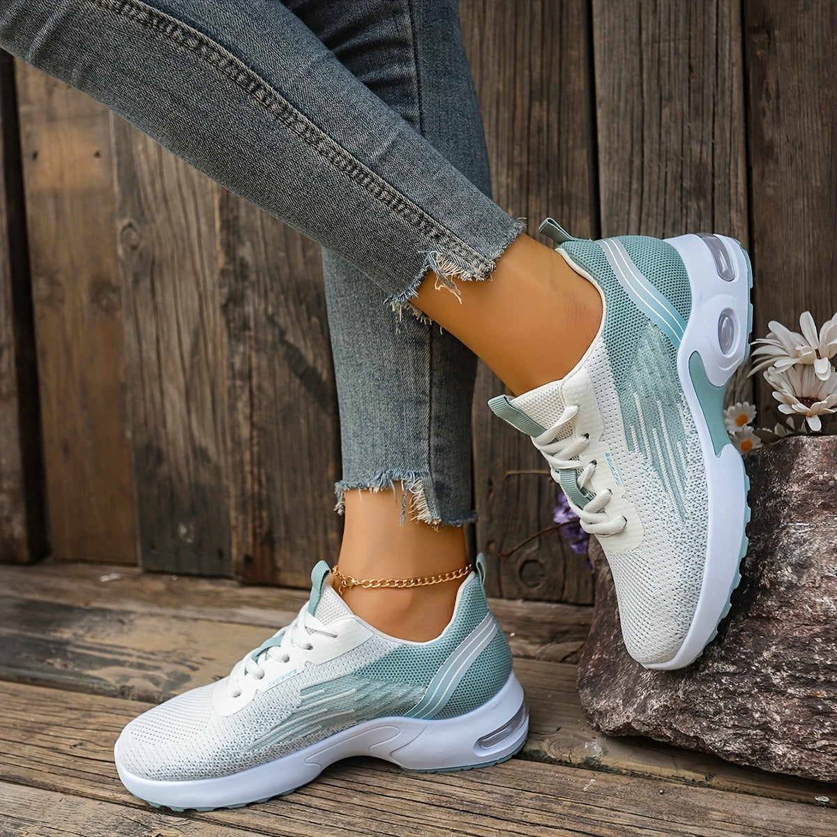 Breathable Mesh Women's Sneakers - Lightweight Soft Sole Lace-Up Low-Top Shoes with Cushioned PVC Sole for Running, Gym, Work & Travel - All-Season Comfort in Black, White, Light Blue, Pink, Grey, Ladies Sneakers, Gym Footwea