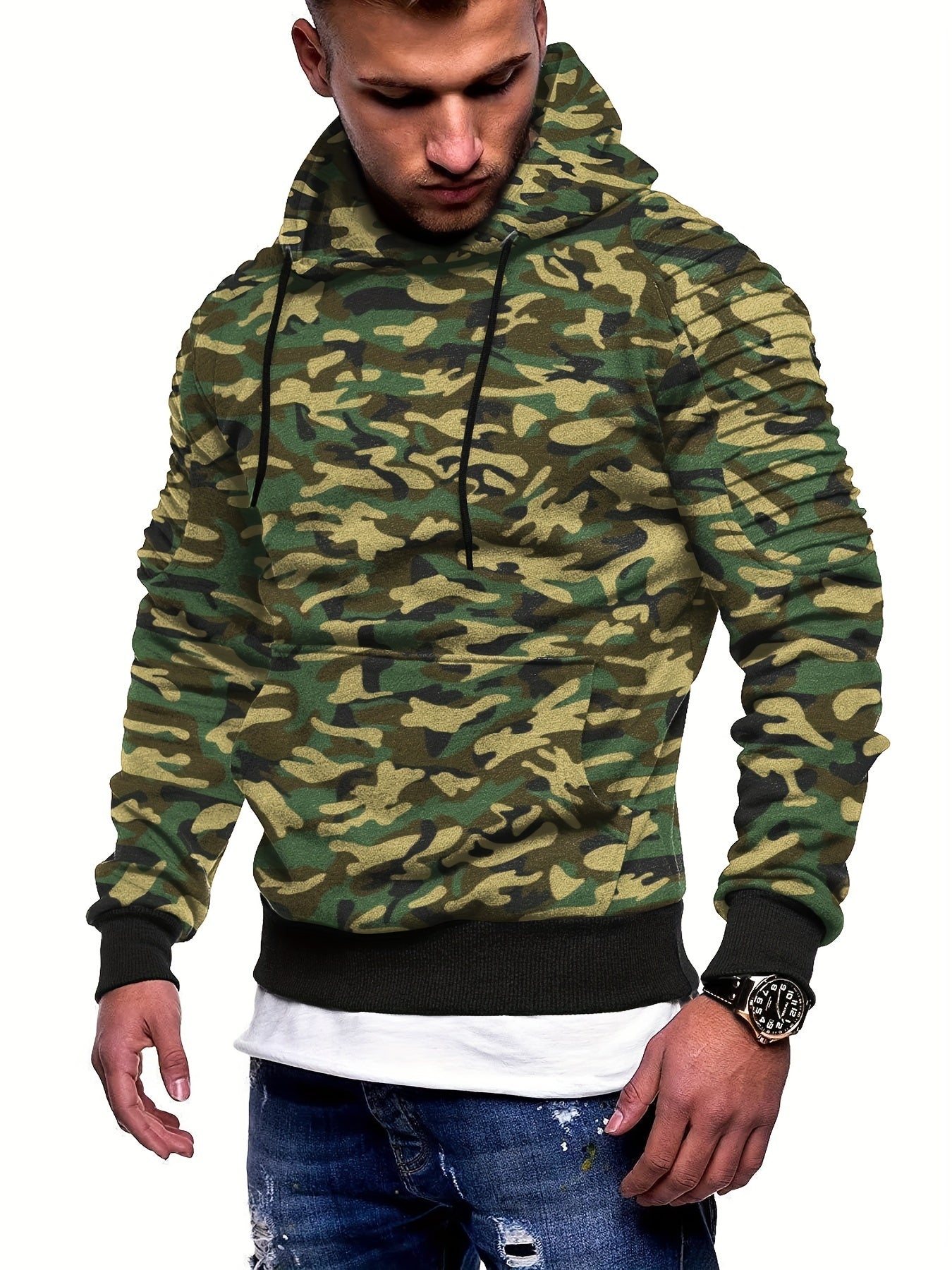 Men's Tracksuit 2 Piece Pullover Hoodie Sweatsuit Sets Casual Jogging Athletic Suits With Drawstring