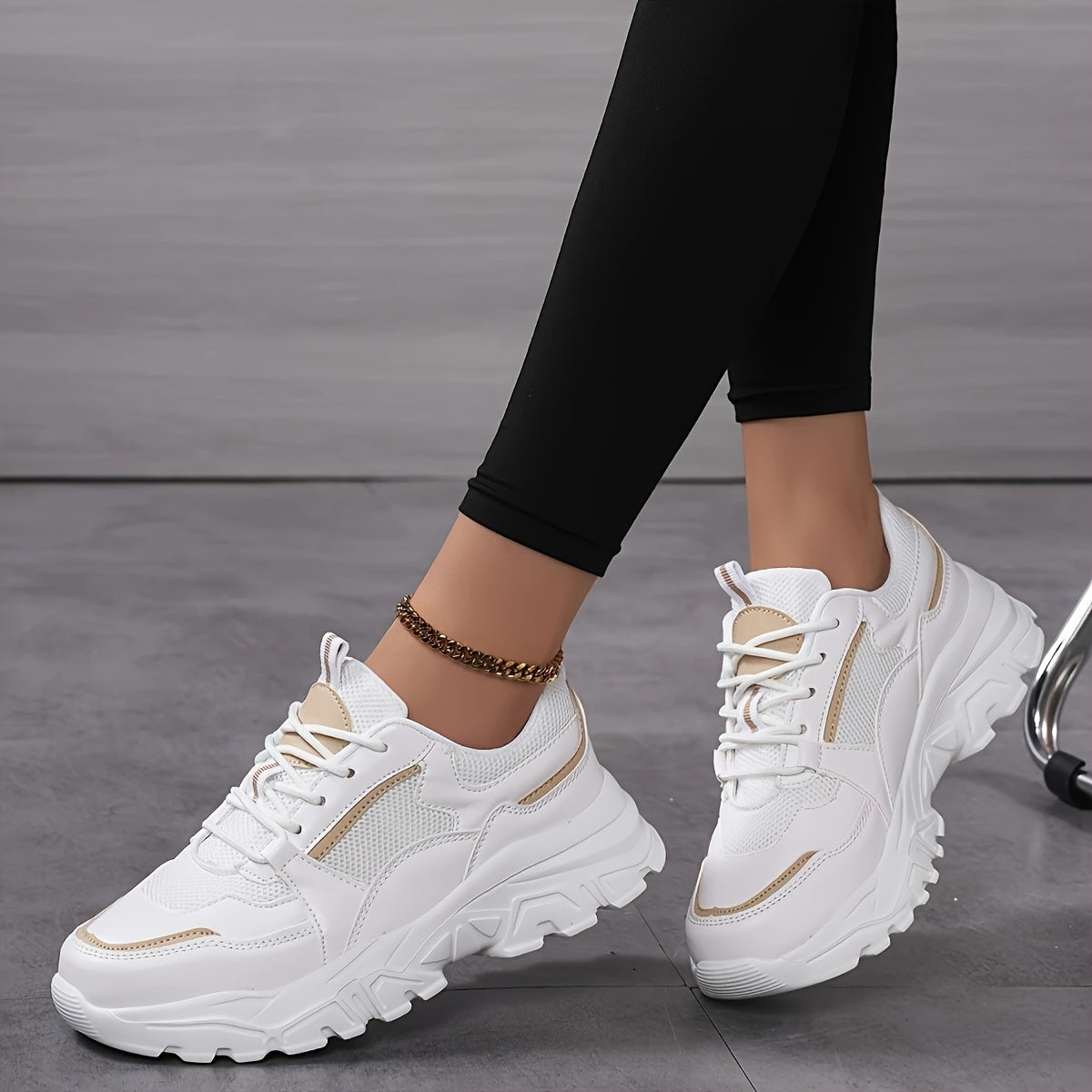 Lumirest Women'S Sports Shoes, Lightweight And Stylish, Casual And Fashionable Women'S Shoes, Lace-Up And Comfortable Outdoor Walking Shoes, Women'S Running Shoes, Non-Slip And Wear-Resistant Thick Soles