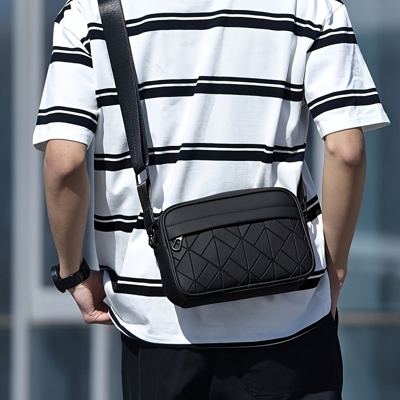 Men's Crossbody Bag with Adjustable Strap - Sleek Minimalist Purse, Spacious Interior for Everyday Commute, Formal & Casual Outings - Durable Crossbody Backpack for Men