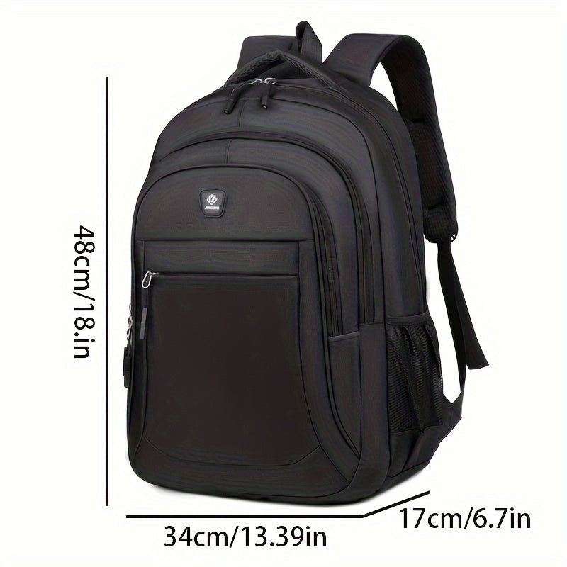 Zipper Random, Large Capacity Outdoor Hiking Backpack Camping Bag for Men's Casual Backpack, Fits 17-inch Laptop, Durable School Backpack with Multiple Compartments, Multi-layer Design, Spine Protection Backpack, Height 48cm