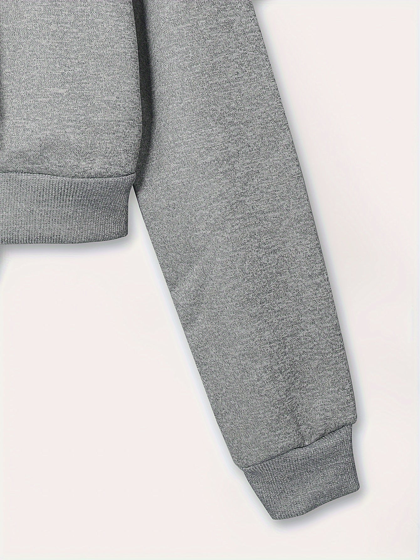 Zip Up Cropped Drawstring Hoodie, Casual Long Sleeve Sweatshirt For Spring & Fall, Women's Clothing