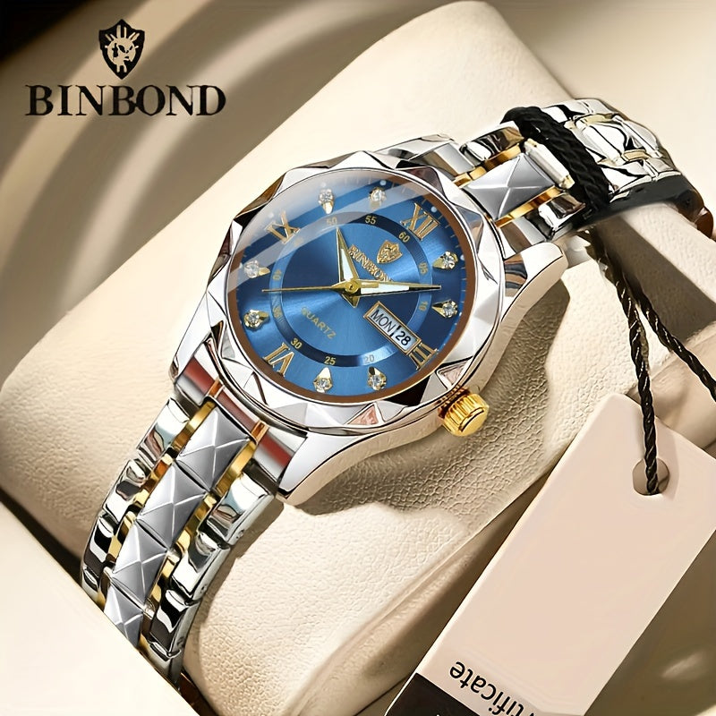 Women's Casual Luxury Simple Luminous Calendar Quartz Watch