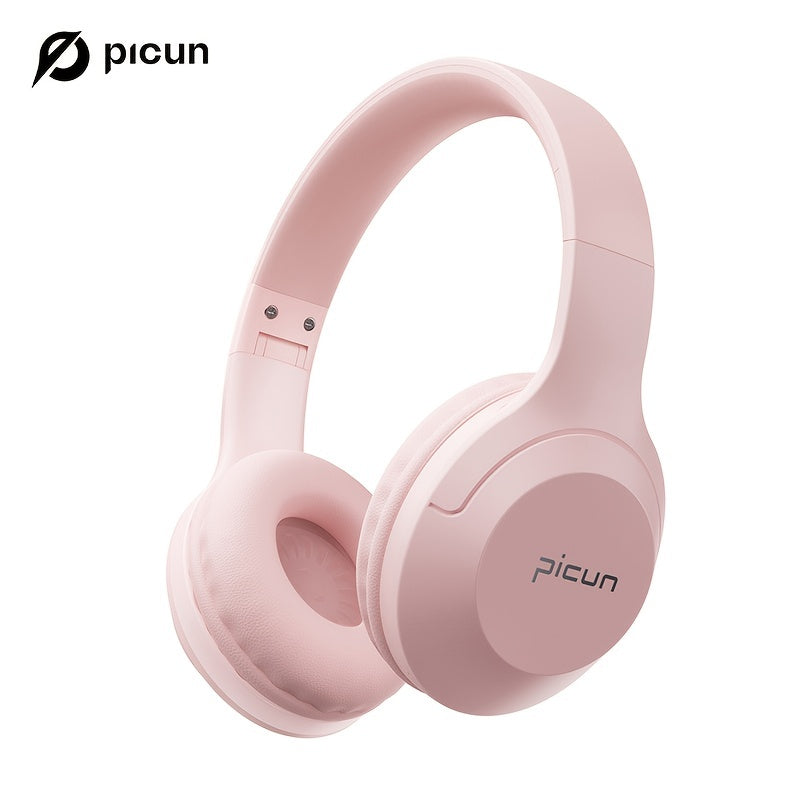Picun B-01S Wireless Headphones, HD Stereo Sound Over Ear Headphones with Built-in Microphones, Deep Bass 46 Hours Playtime, Headset HiFi Stereo Foldable Lightweight Headset, TF/For Cellphone/PC/Home.