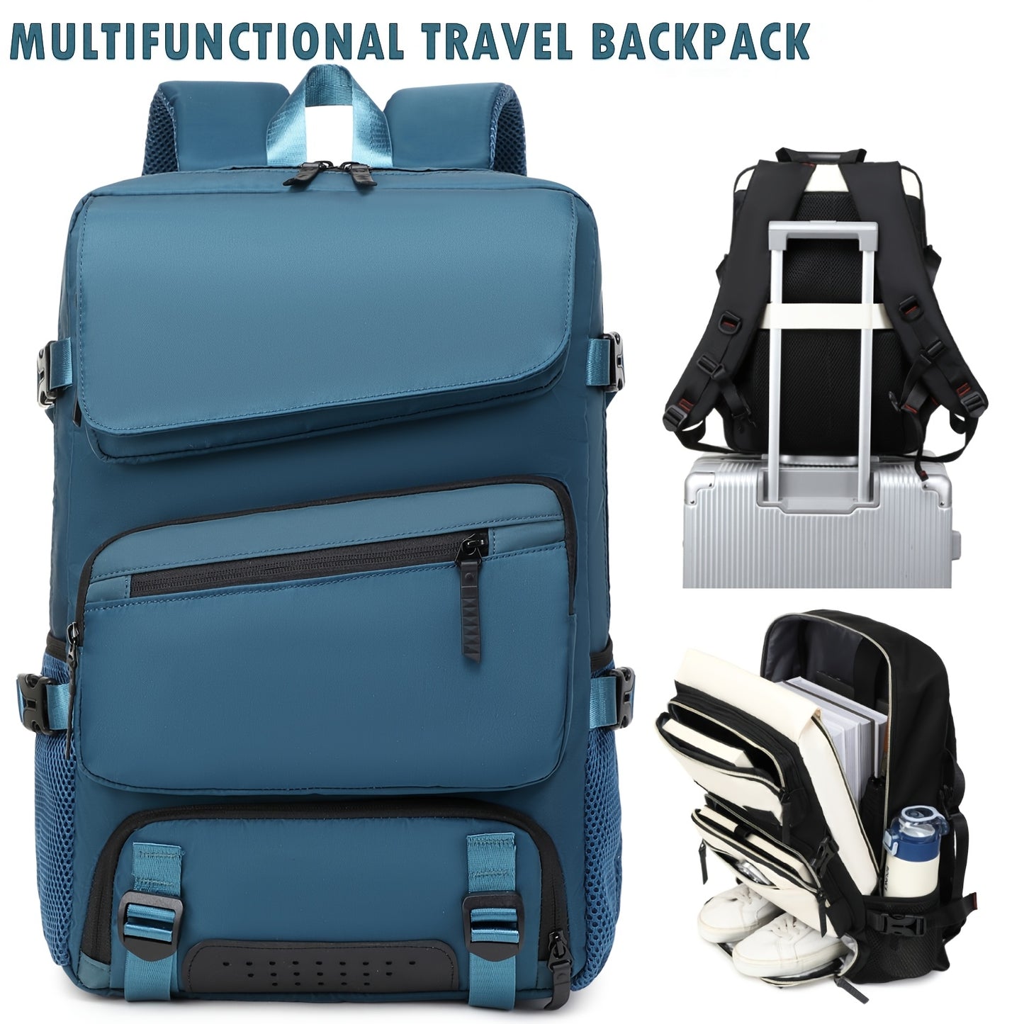 Large capacity Men's multi-functional laptop backpack with shoe compartment, very suitable for hiking, business and outdoor activities, it is an excellent gift for Christmas, Valentine's Day and Thanksgiving, Best for Christm
