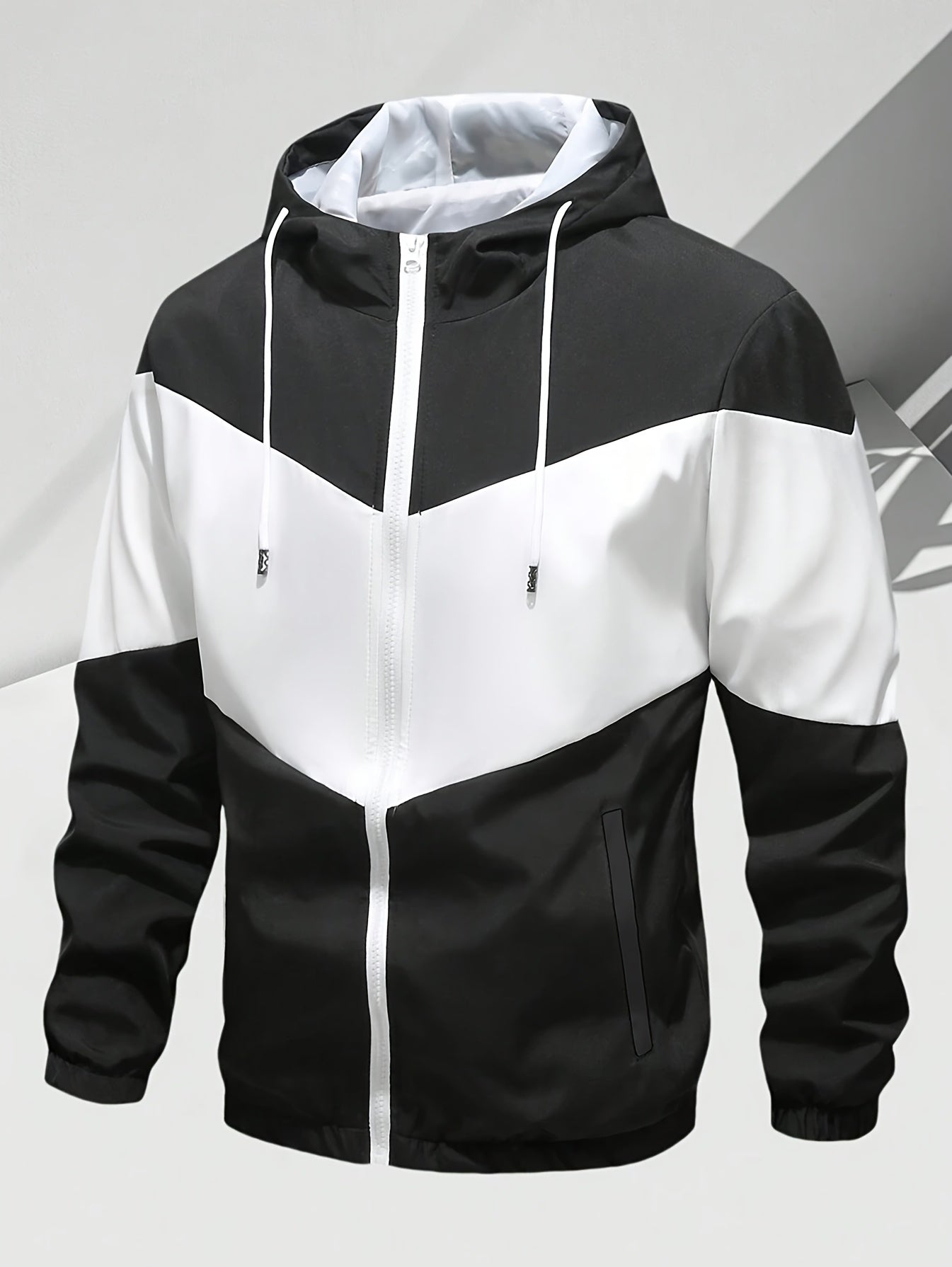 Men'S Casual 2pcs Sports Suit Unisex Couple All-Season Spring/Autumn Color Block Tracksuit with Hooded Cardigan, Zippered Jacket, Long Sleeve Coat, Joggers, Gym, Running, Outdoor Outfit, Elastic Pants, Hoodie, Top, Pants, Two