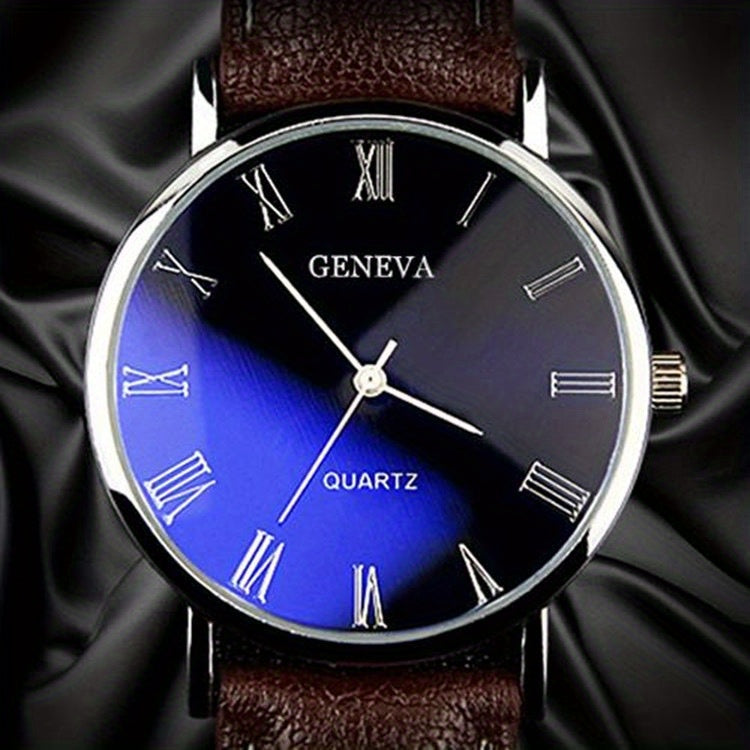 Hot New Men's Watch Roman Numerals Fashion Trend Business Casual Men's Watch Male, Ideal choice for Gifts