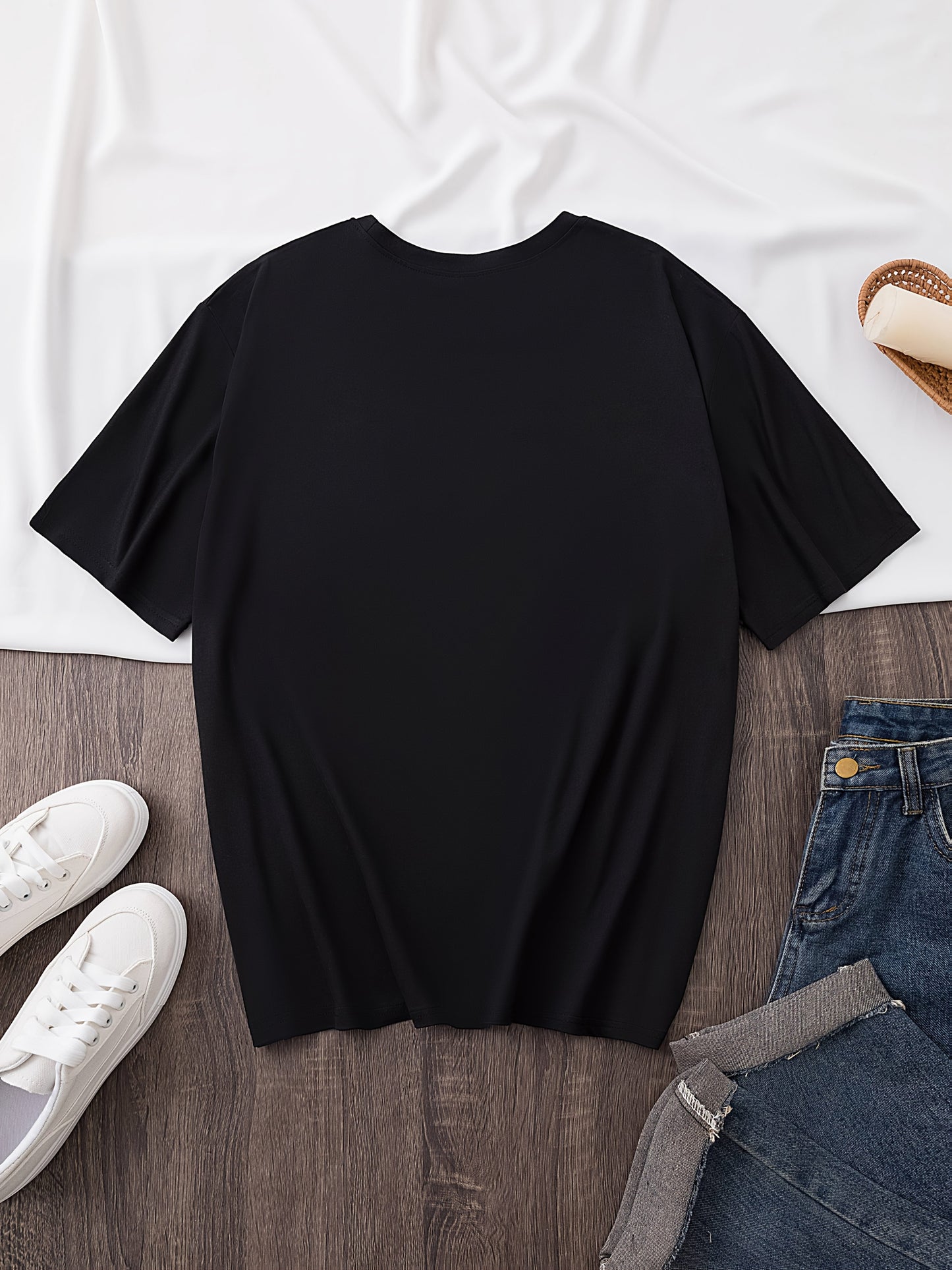 Women's Casual Letter Print T-Shirt - "Perfectly Imperfect" Design, Crew Neck, Short Sleeve, Soft Polyester Fabric, Versatile Everyday Top