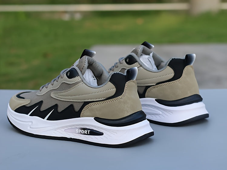 Men's breathable mesh sports shoes, lightweight flat heeled board shoes, Men's versatile casual shoes, soft soled comfortable and fashionable running travel shoes