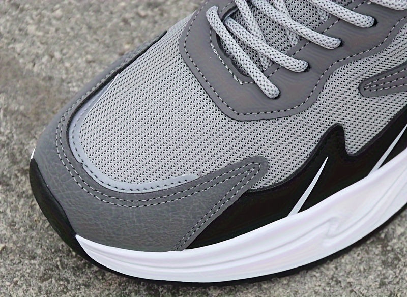 Men's breathable mesh sports shoes, lightweight flat heeled board shoes, Men's versatile casual shoes, soft soled comfortable and fashionable running travel shoes