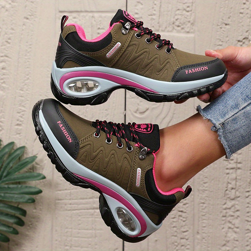 Women'S Athletic Sneakers, Thick Sole Soft Sole Fashion Outdoor Hiking Non-slip Casual Walking Shoes