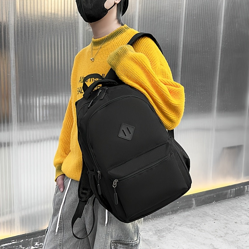 Large Capacity Laptop Backpack - Heavy-Duty Computer Backpack with Multiple Compartments, Padded Shoulder Straps & Front Zipper Pocket - Business Travel, College, Work Backpack for Men & Women - Black Backpack for Professiona