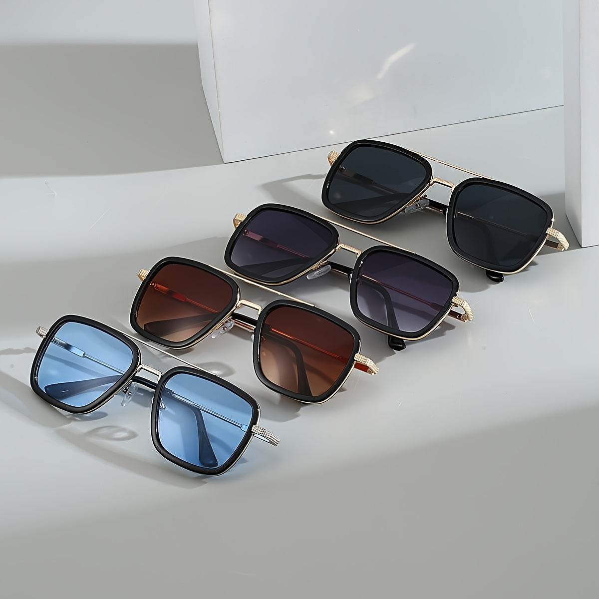1pc Men's Women's Square Fashion Glasses Y2K Style
