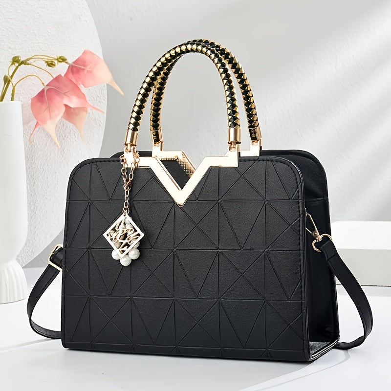 Large Capacity Tote Bag for Women, Stylish New Summer Casual Versatile Shoulder Bag with Premium Texture, Perfect Work Commute Gift
