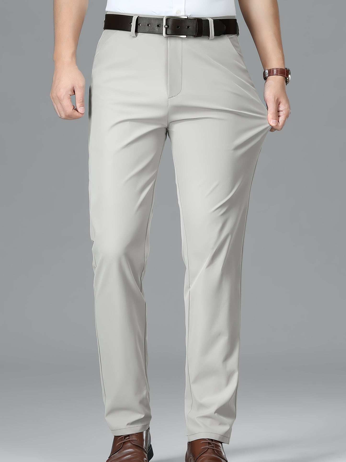 Men'S Business Casual Straight-Leg Pants for Summer