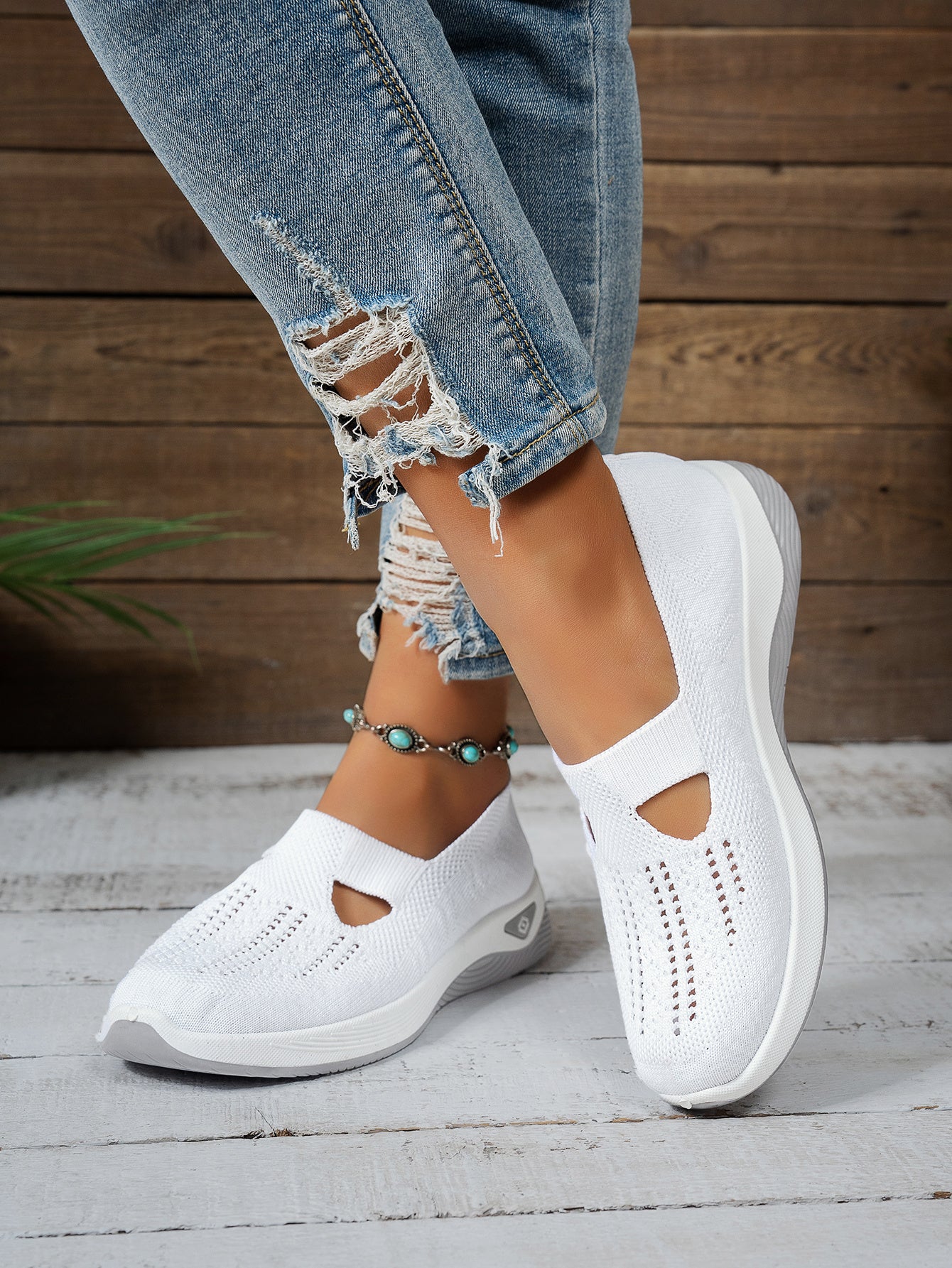 MZMQS Women's Breathable Mesh Slip-On Sneakers - Lightweight & Comfortable Walking Shoes with Rubber Sole and Fabric Insole - Versatile All-Season Footwear in Multiple Colors - Hand Washable, MZMQS