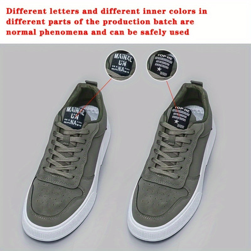 Տղամարդկանց Plus Size Breathable Casual սպորտային կոշիկներ՝ բազմակողմանի բոլոր սեզոնային կանաչ չմուշկներով կոշիկներ՝ փափուկ PU/PVC ներբանով, ժանյակով, կլոր ծայրով դիզայն՝ բիզնես և սոցիալական միջոցառումների համար