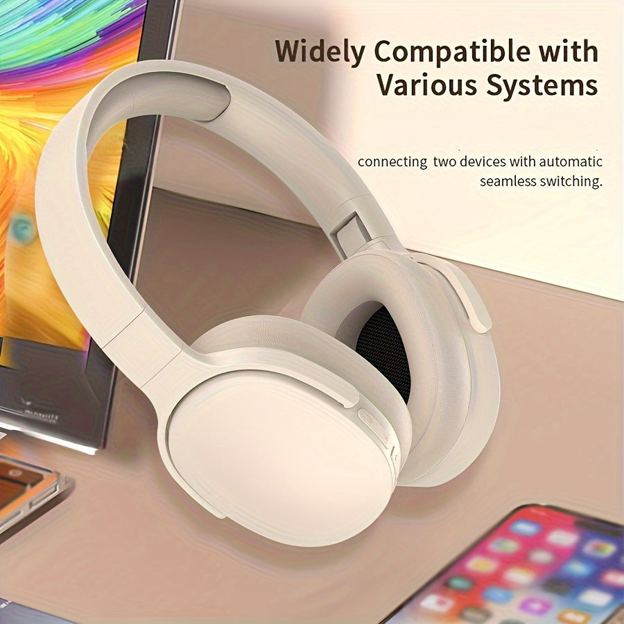 New wireless earphones, comfortable foldable earphones, suitable for tablets/PC/TV/phones/birthdays/Easter travel gifts. Wireless Earphones Folding Soundproofing Earphones, Comfortable Leather Paired with Wireless Earphones.
