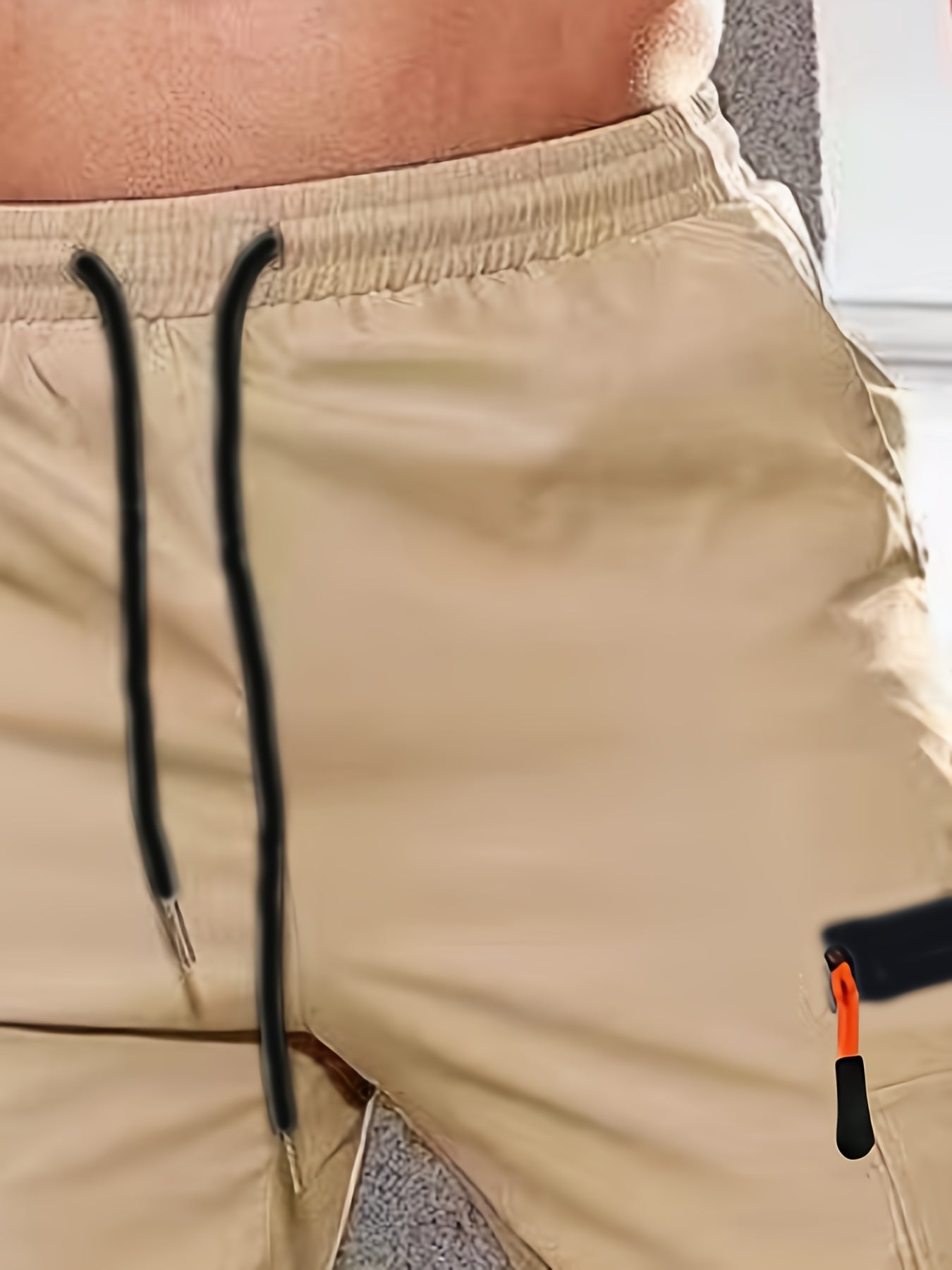 1pc Men'S Fashion Casual Cargo Pants, Solid Color Polyester Non-Stretch Fabric, All-Season Regular Fit with Multiple Pockets, Woven Straight-Leg Trousers for Sports and Leisure