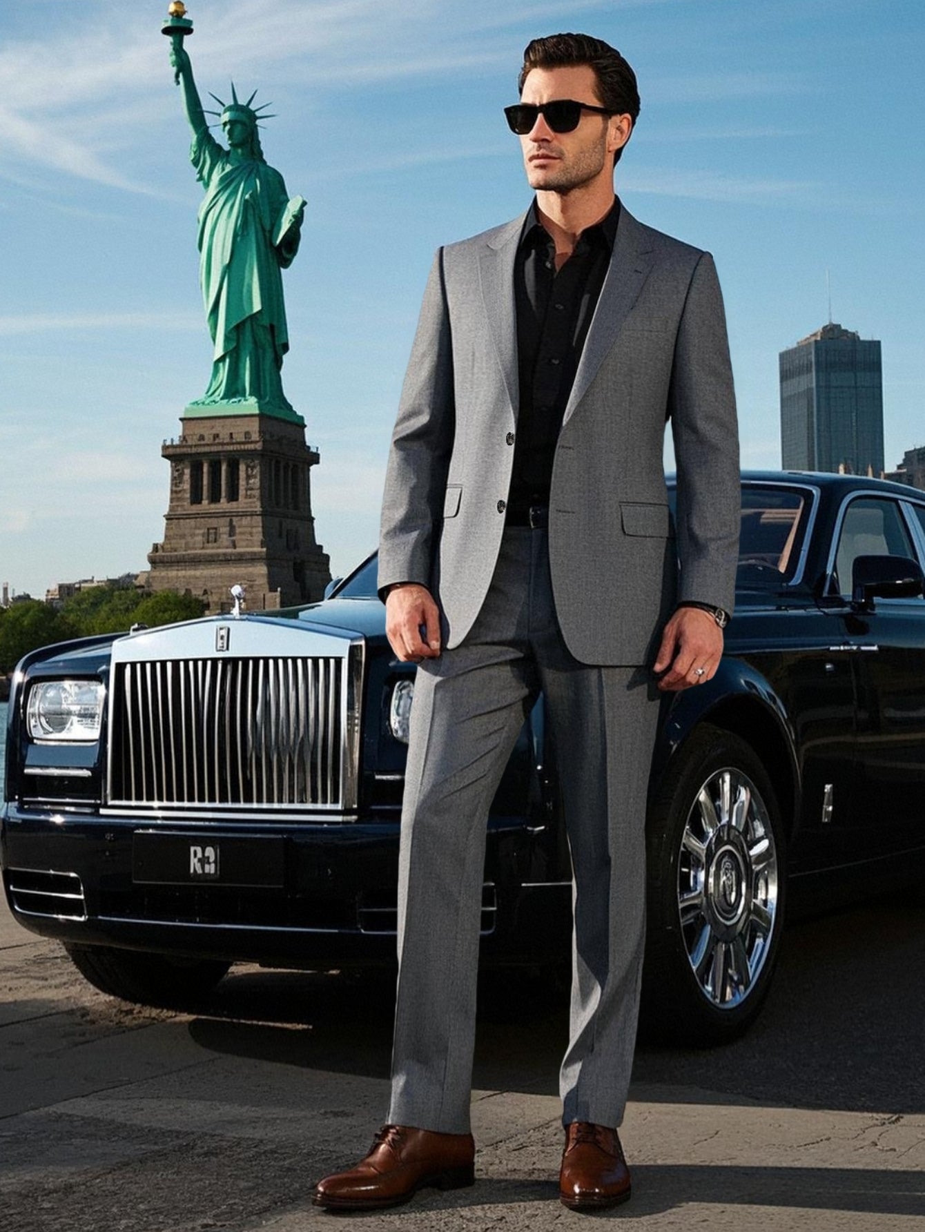 Men'S Formal Suit Set Featuring a Two-Button Lapel Jacket And Trousers. A Simple, Comfortable, And Classic Outfit for Adult Males, Suitable for Professional Office Wear, Elite Business Attire, And High-End Casual Suits. Ideal