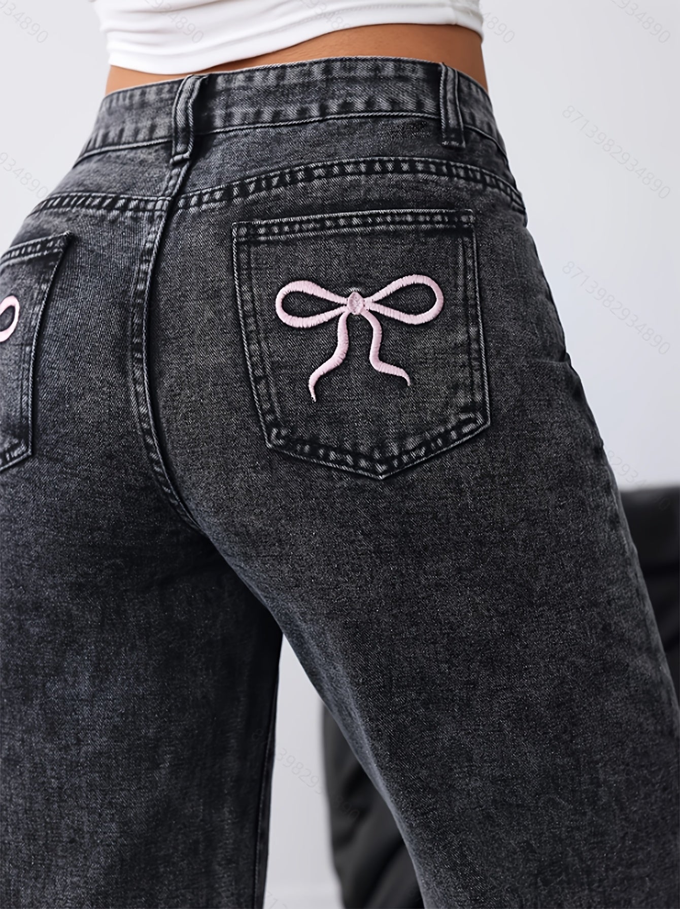 Loose Straight Leg Jeans, Casual Versatile Denim Pants For Women, Women's Clothing & Denim