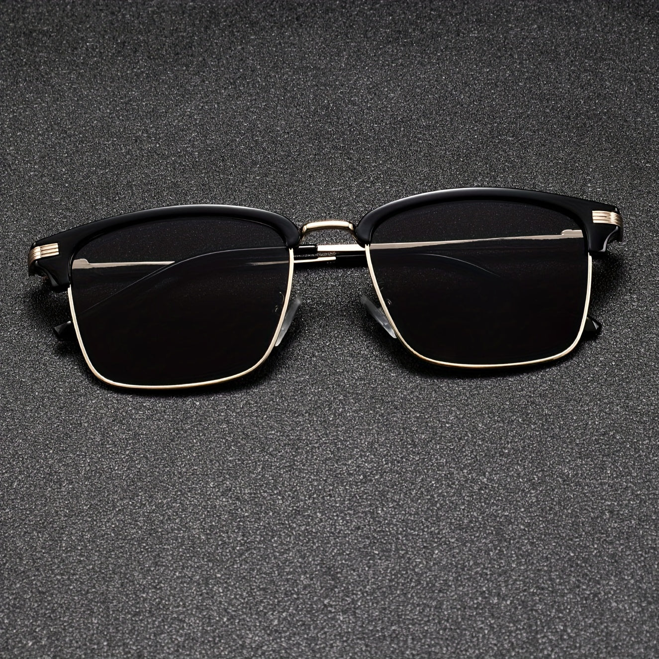 1pc Men's fashionable classic semi frameless box fashion glasses