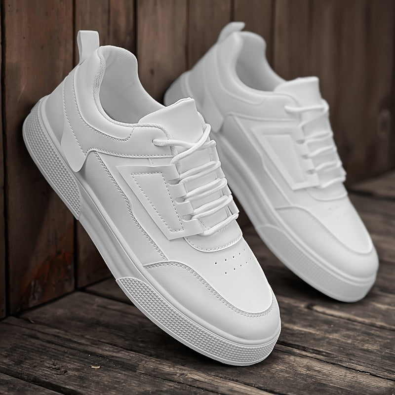 Men'S Stylish Low-Top Sneakers - Comfortable, Versatile Lace-Up with Durable PVC Sole, Ideal for Outdoor Activities, Casual Wear, and Skateboarding, Casual Footwear | Minimalist Design | Comfortable Footwear