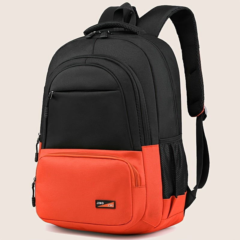 Durable Oxford Fabric Backpack - Spacious, Breathable, Adjustable Strap, Laptop Compartment, Ideal for Hiking, Camping, Travel, School & Work - High 46cm, Long 32cm, Thick 19cm, School Backpack | Adjustable Strap Backpack | D