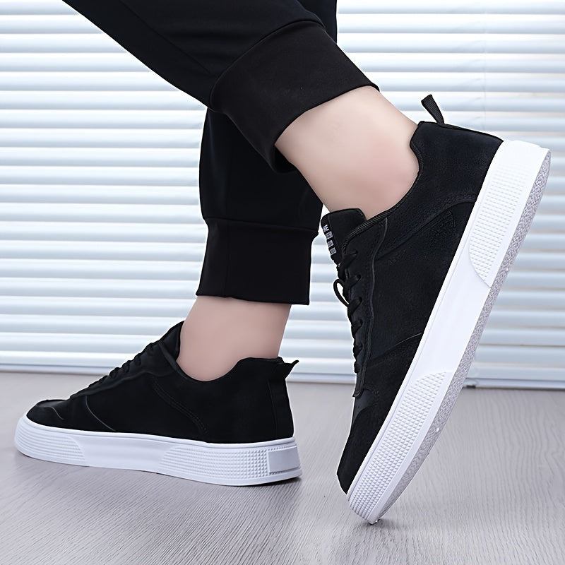 Տղամարդկանց Plus Size Breathable Casual սպորտային կոշիկներ՝ բազմակողմանի բոլոր սեզոնային կանաչ չմուշկներով կոշիկներ՝ փափուկ PU/PVC ներբանով, ժանյակով, կլոր ծայրով դիզայն՝ բիզնես և սոցիալական միջոցառումների համար