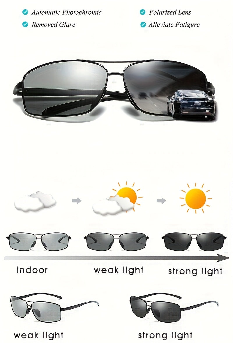 Coolpandas Brand Top Photochromic Glasses for Men And Women, Polarized Chameleon Glasses for Outdoor Sports, Fishing, Driving Goggles with Anti-Glare Features.