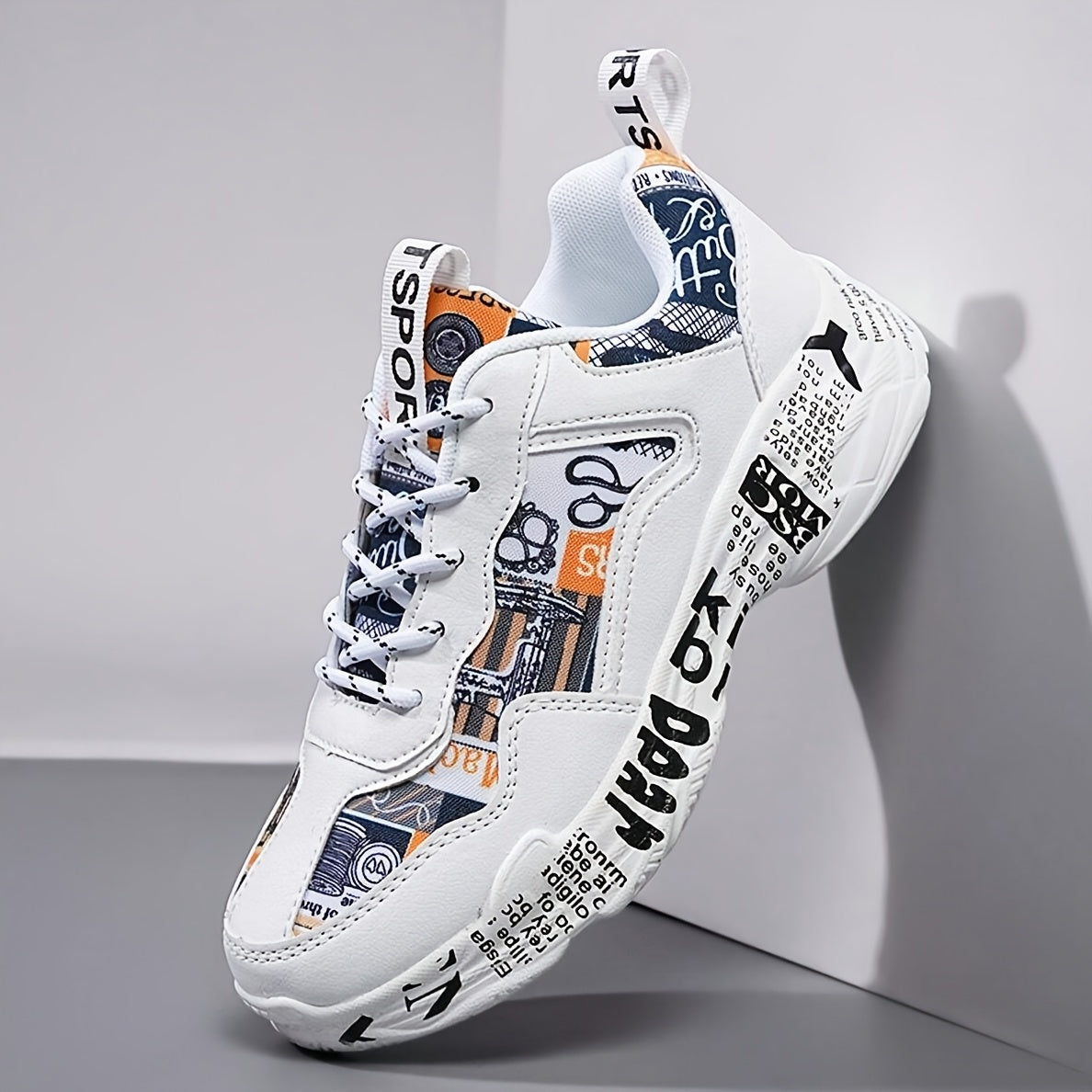 Women'S Fashion Sneakers, Non-Slip Durable Casual Sports Shoes, All-Season Low Top Lace-Up, Plain Toe, Fabric Upper/Inner, MD Sole, Fabric Insole - Hand Washable