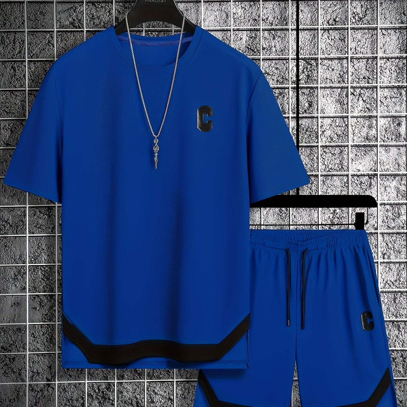 Men'S Casual Sportswear Set, Trendy And Versatile Two-Piece Outfit.