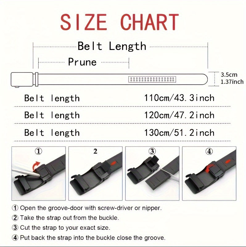 Belt Men's Genuine Leather New Automatic Buckle Pure Cow Leather Belt Business Versatile Young People High-end Trendy Trouser Belt