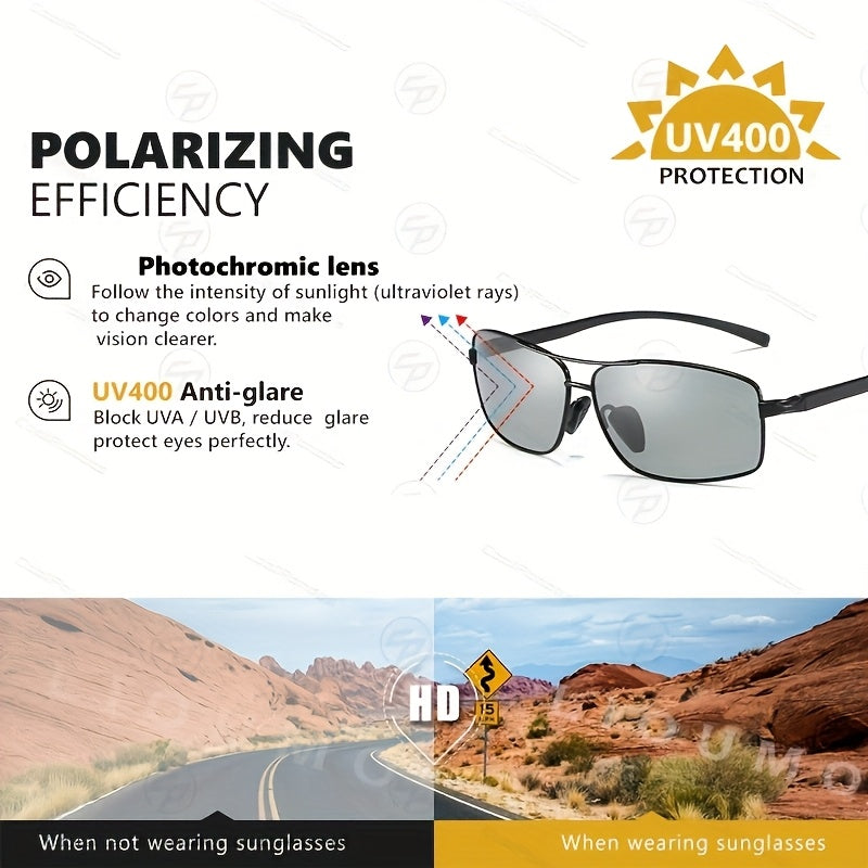 Coolpandas Brand Top Photochromic Glasses for Men And Women, Polarized Chameleon Glasses for Outdoor Sports, Fishing, Driving Goggles with Anti-Glare Features.