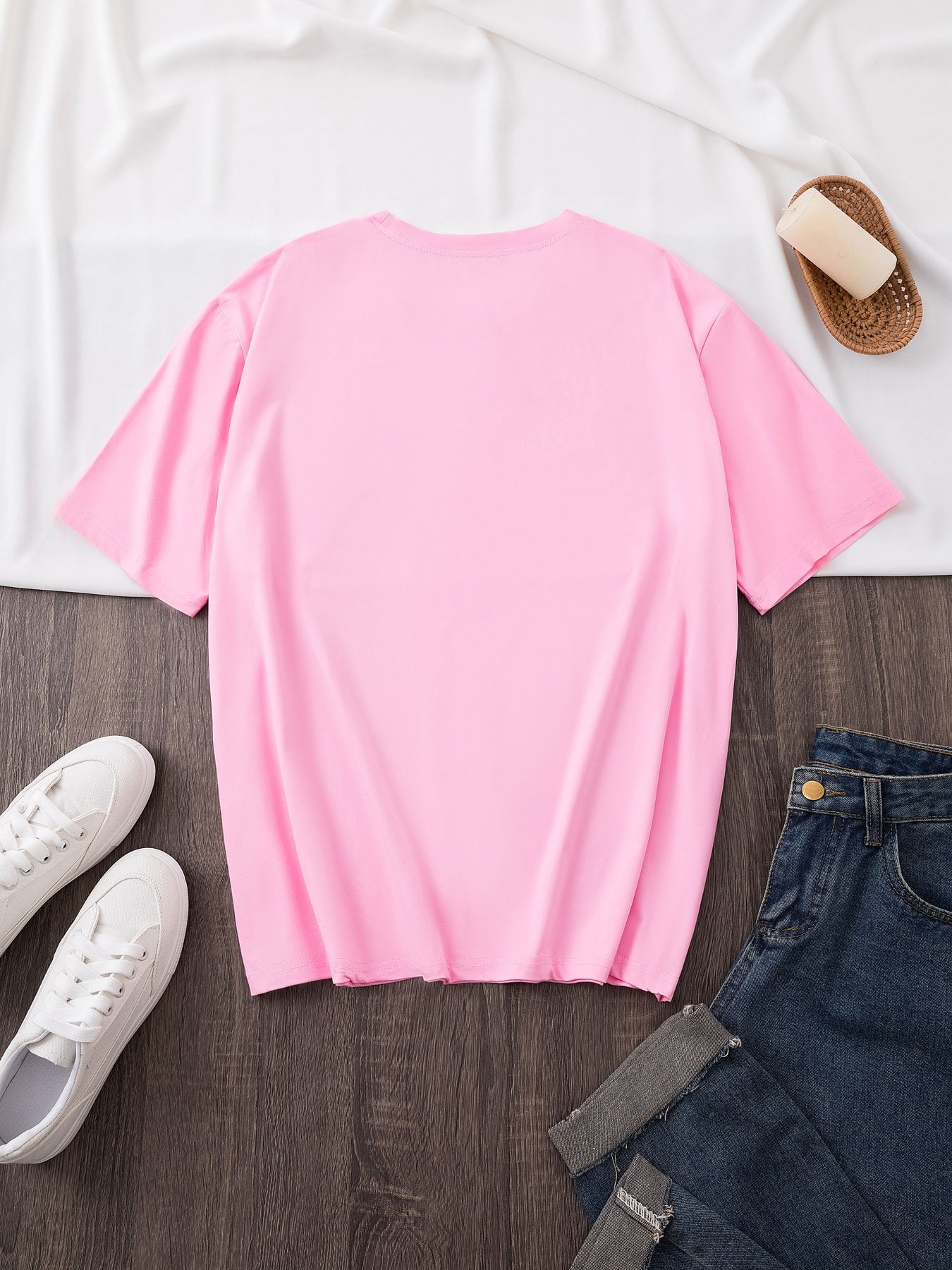 Women'S Casual Polyester T-Shirt with "Milano Italy" Letter Print, Short Sleeve Crew Neck Top, All-Season Knit Fabric Tee, Regular Length - 180gsm