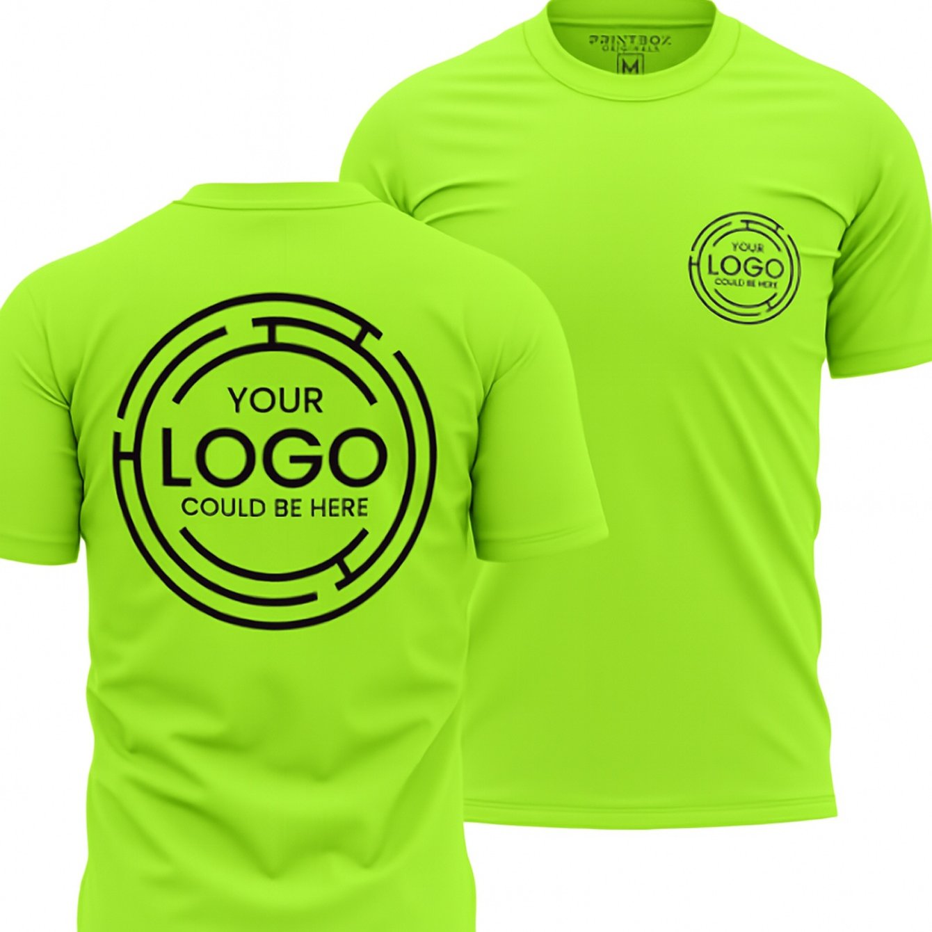 2pcs Men's Quick-Dry T-Shirts - Moisture-Wicking Breathable Gym Shirts with Custom Logo Print, Regular Fit Round Neck for Workout & Casual Wear, Workout Shirts, Durable Sportswear