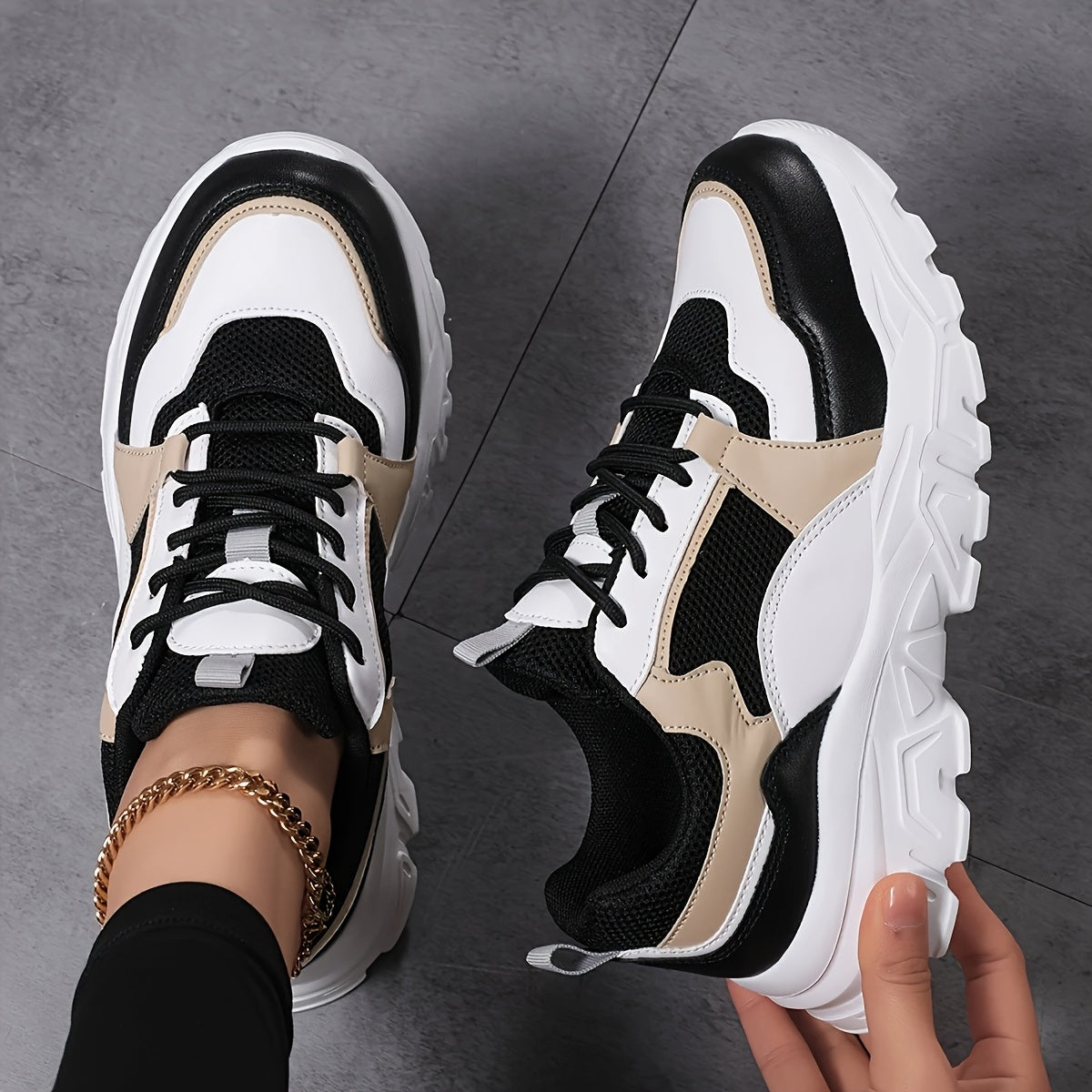 Lumirest Women'S Sports Shoes, Lightweight And Stylish, Casual And Fashionable Women'S Shoes, Lace-Up And Comfortable Outdoor Walking Shoes, Women'S Running Shoes, Non-Slip And Wear-Resistant Thick Soles