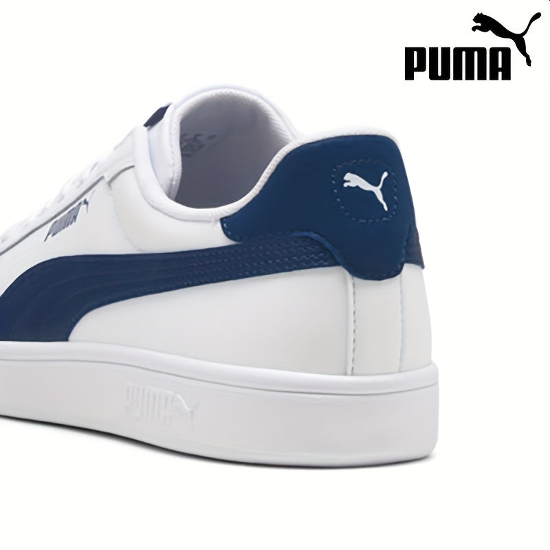 PUMA Unisex Low-Top Sneakers - White & Navy Blue, Lace-Up Casual Shoes with Cushioned Rubber Sole for Everyday, Gym, Office - All-Season Men's & Women's Athletic Footwear, Gym Footwear, Sporty Look, Durable Footwear