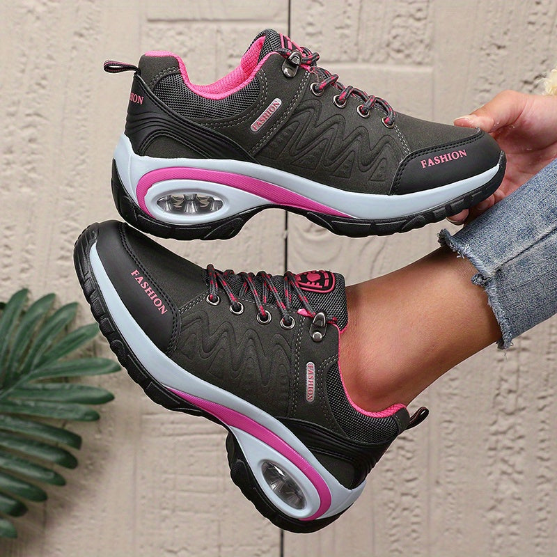 Women'S Athletic Sneakers, Thick Sole Soft Sole Fashion Outdoor Hiking Non-slip Casual Walking Shoes