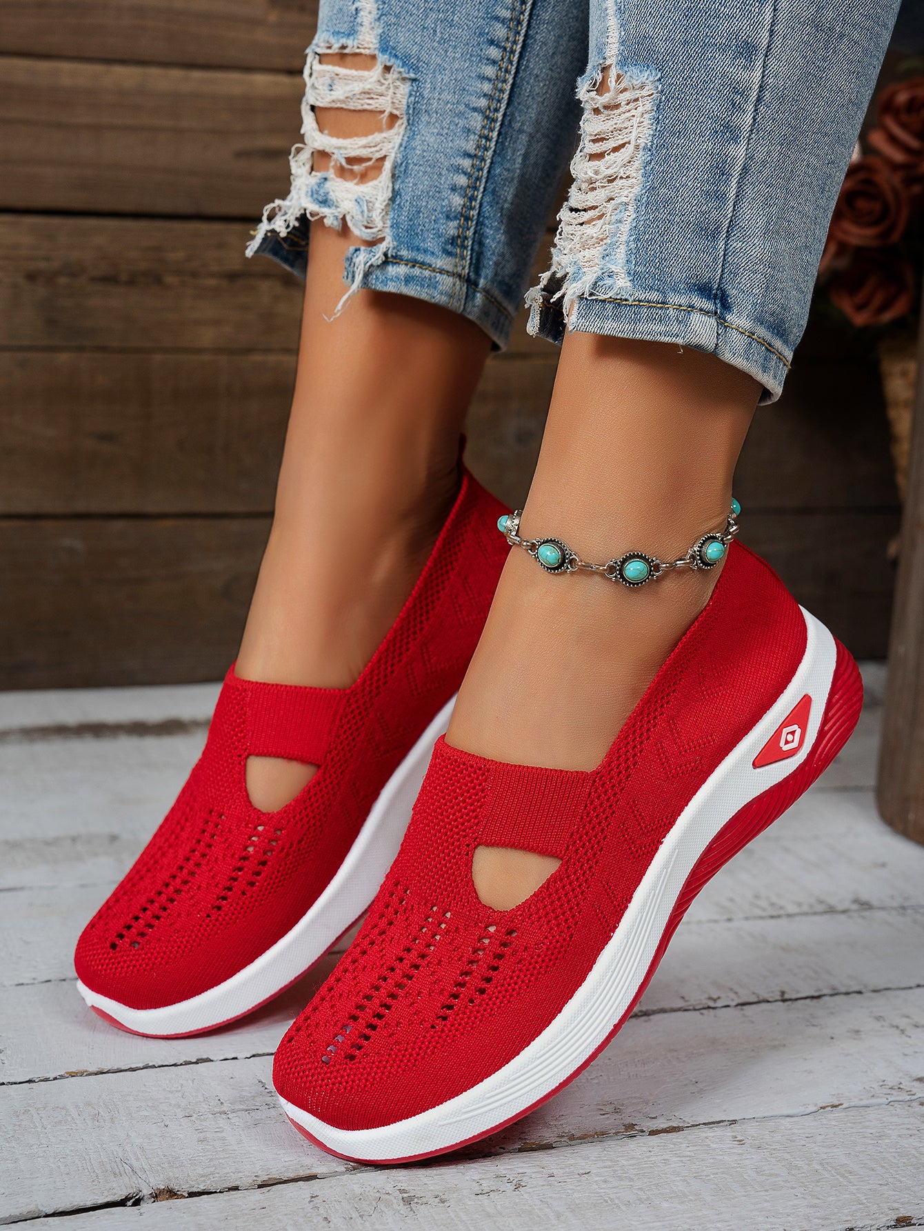 MZMQS Women's Breathable Mesh Slip-On Sneakers - Lightweight & Comfortable Walking Shoes with Rubber Sole and Fabric Insole - Versatile All-Season Footwear in Multiple Colors - Hand Washable, MZMQS