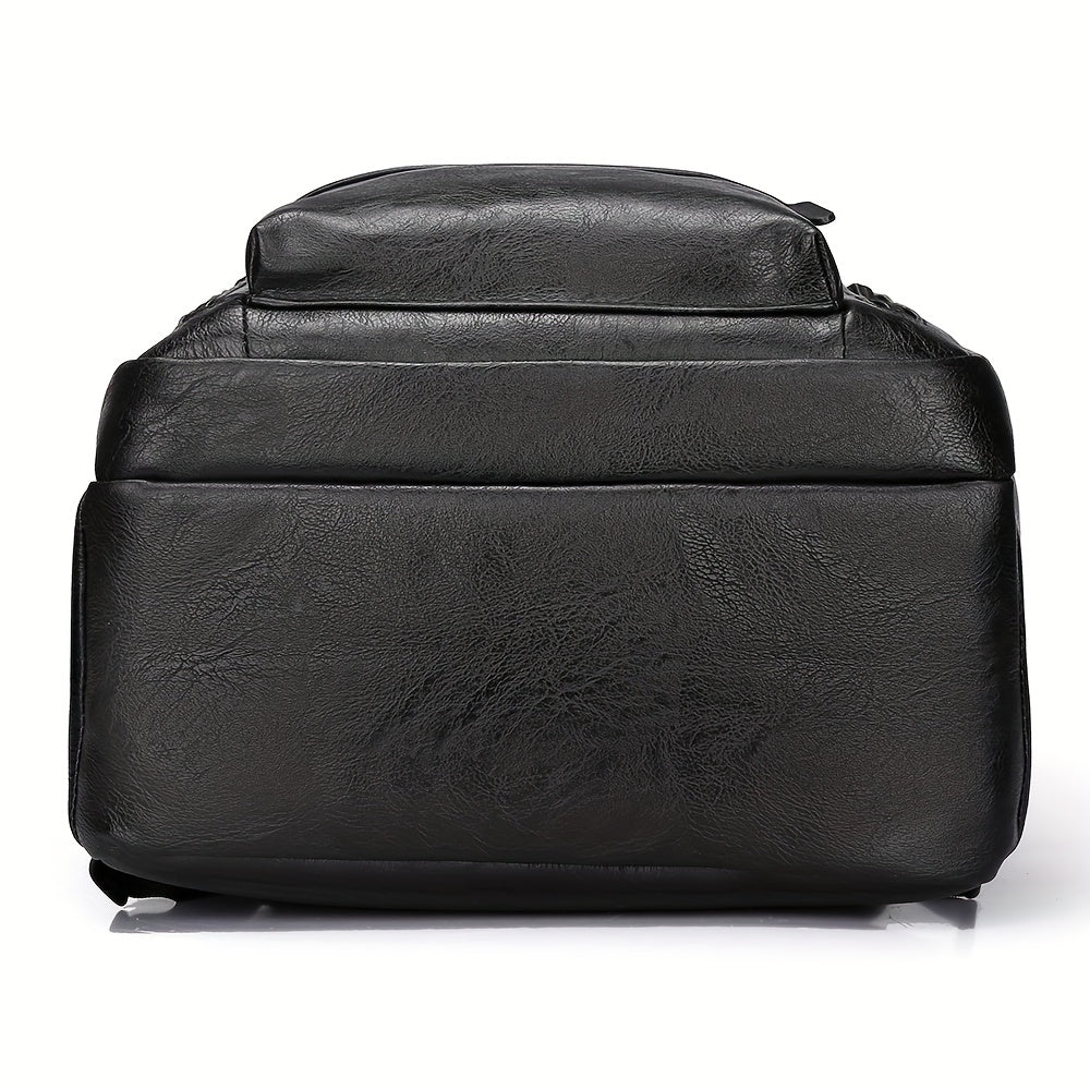 1pc Men's Business Backpack, Casual Synthetic Leather Backpack for Daily Commute, Outdoor & Sporty Style, Fashionable Trendy Backpack 501bd37