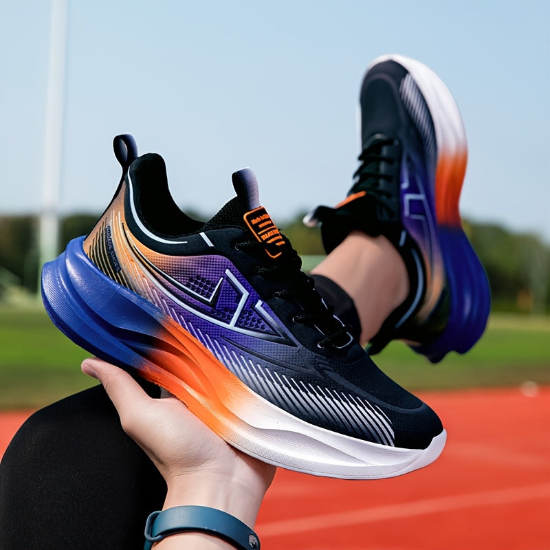 Men'S Breathable Lightweight Running Sneakers - Stylish Color-Block Design, Comfortable Low-Top Casual Shoes for All-Day Wear, Casual Sneakers | Fashionable Casual Shoes | Comfortable Footwear