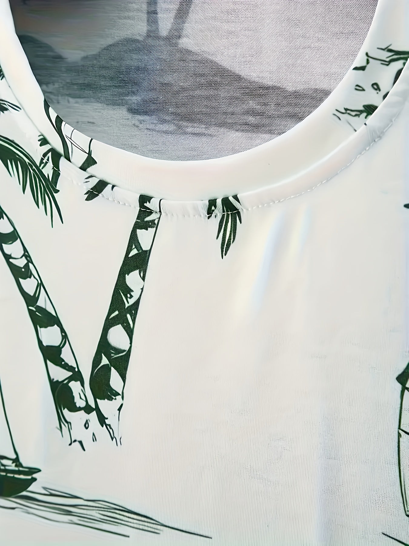 Men's 2025 Summer New Short Sleeve Shorts Set: Beach Casual 3D Coconut Tree Print, 2pcs Fashionable Palm Pattern T-Shirt and Shorts with Slight Stretch Polyester Knit Fabric, Slim Fit for Outdoor Activities & Family Gathering