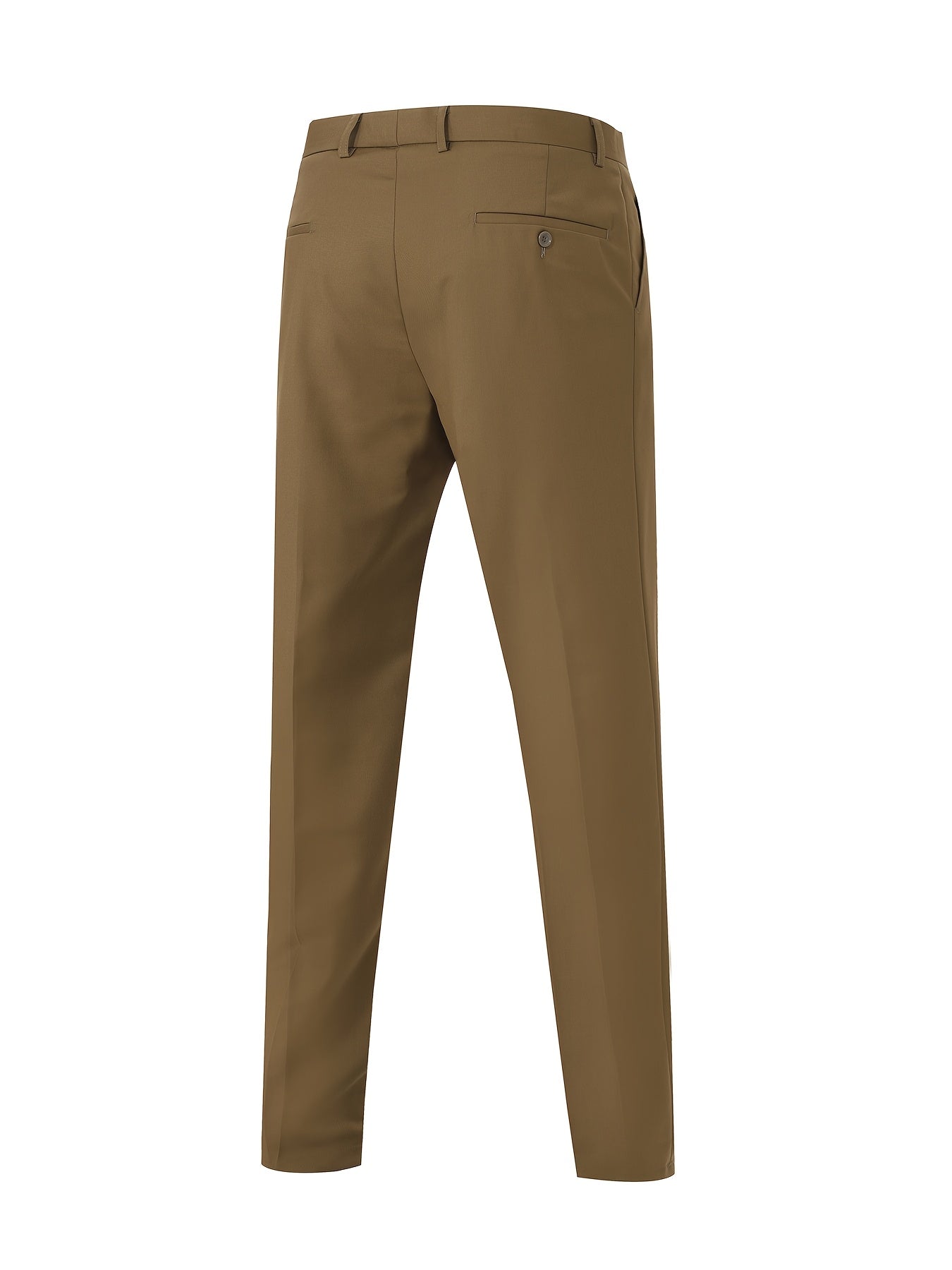 2pcs Men's Elegant Business Casual Suit Set - Includes Classic Lapel Blazer & Dress Pants, Polyester/Rayon Blend, with Pockets - Perfect for Weddings & Formal Occasions