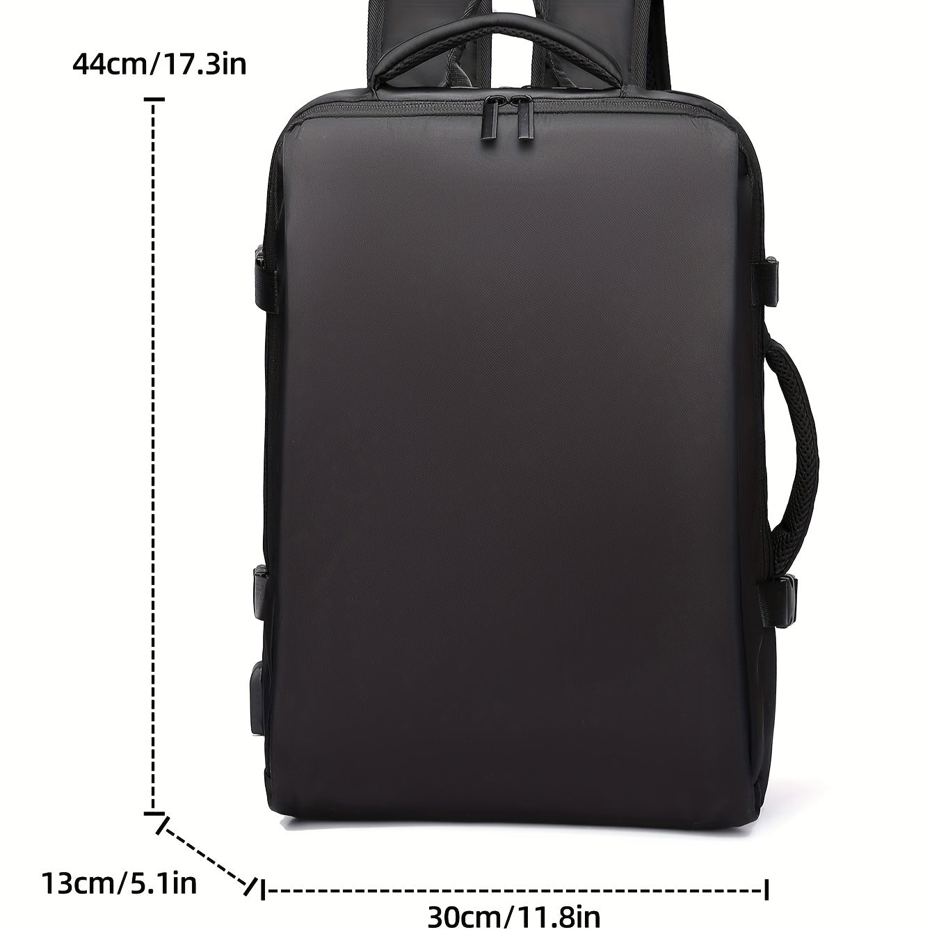 Men's Professional Laptop Backpack - Large Capacity Business Backpack with 39.62cm Laptop Compartment, Heavy-Duty Zipper Closure, Padded Shoulder Straps - Sleek Black Backpack for Office, Travel, Meetings - Durable Carry-On B