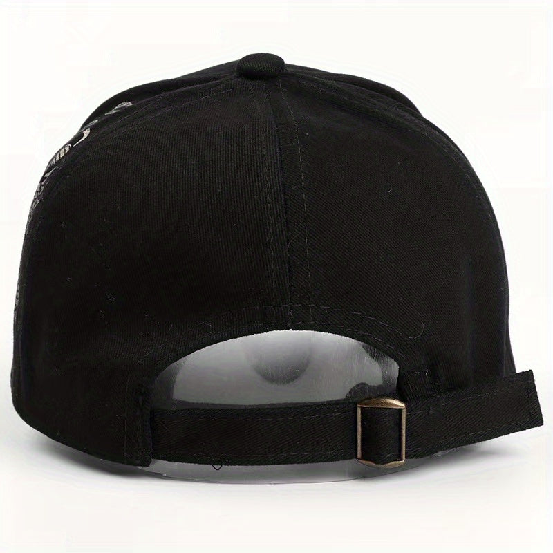 1pc Unisex Sunshade Breathable Adjustable Baseball Cap With Dragon Print For Outdoor Sport, Ideal choice for Gifts